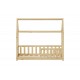 Παιδικό κρεβάτι "BAMBIE" τ.montessori από ξύλο σε χρώμα φυσικό 146x76x126.5