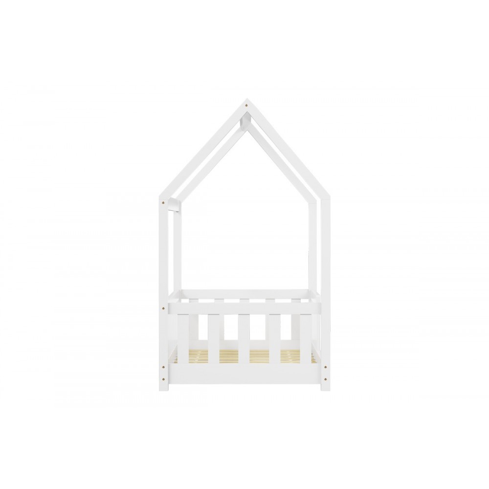 Παιδικό κρεβάτι "BAMBIE" τ.montessori από ξύλο σε χρώμα λευκό 146x76x126.5