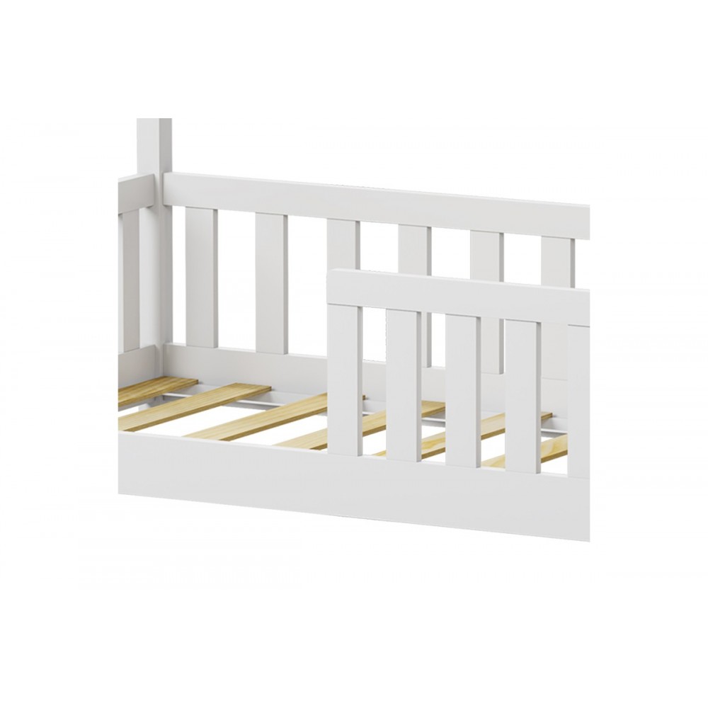 Παιδικό κρεβάτι "BAMBIE" τ.montessori από ξύλο σε χρώμα λευκό 146x76x126.5