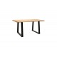 Τραπέζι "MILES" από ξύλο/μέταλλο σε χρώμα φυσικό/μαύρο 160x90x76