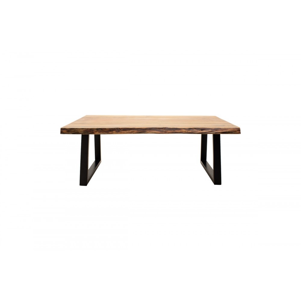 Τραπέζι "MILES" από ξύλο/μέταλλο σε χρώμα φυσικό/μαύρο 115x60x45