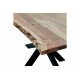 Τραπέζι "MILES" από ξύλο/μέταλλο σε χρώμα φυσικό/μαύρο 180x90x76