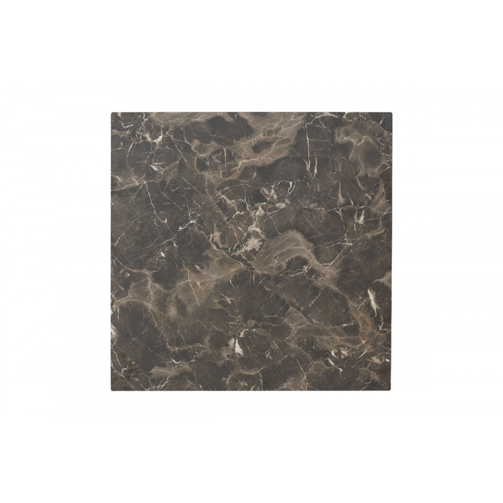 Επιφάνεια τραπεζιού "VERGIA" από HPL σε χρώμα ανθρακί με όψη μαρμάρου 69x69