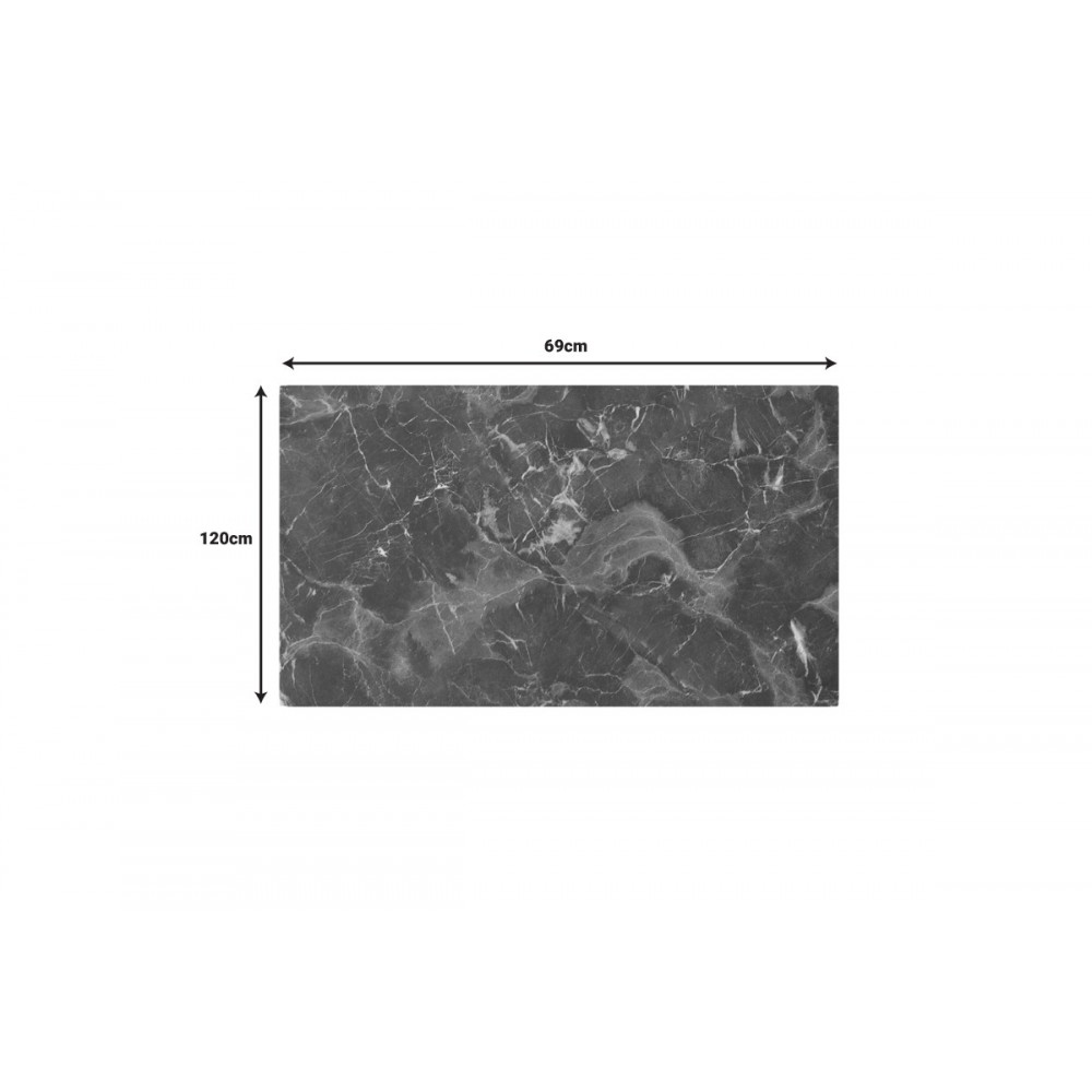 Επιφάνεια τραπεζιού "VERGIA" από HPL σε χρώμα ανθρακί με όψη μαρμάρου 69x120