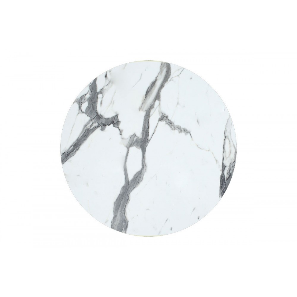 Επιφάνεια τραπεζιού "MELODY" από HPL σε χρώμα λευκό μαρμάρου 60x60