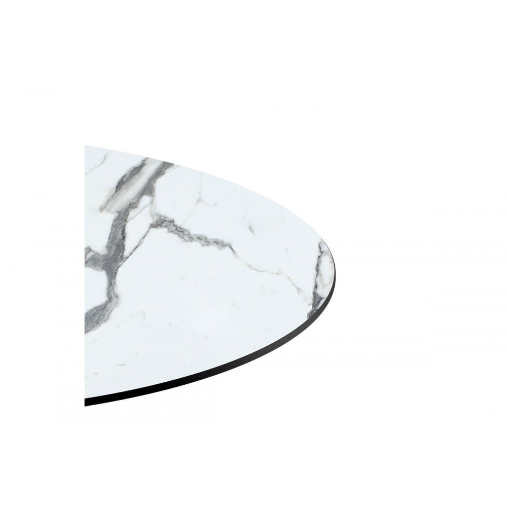 Επιφάνεια τραπεζιού "MELODY" από HPL σε χρώμα λευκό μαρμάρου 60x60