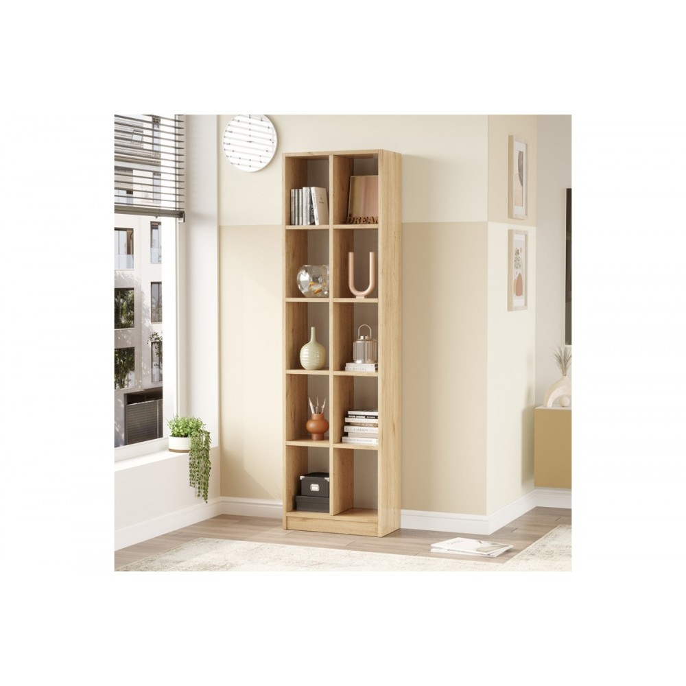 Βιβλιοθήκη "OTECA" σε χρώμα φυσικό 51.1x25.4x180