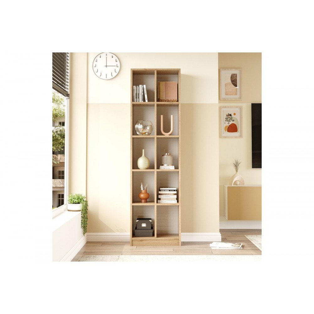 Βιβλιοθήκη "OTECA" σε χρώμα φυσικό 51.1x25.4x180