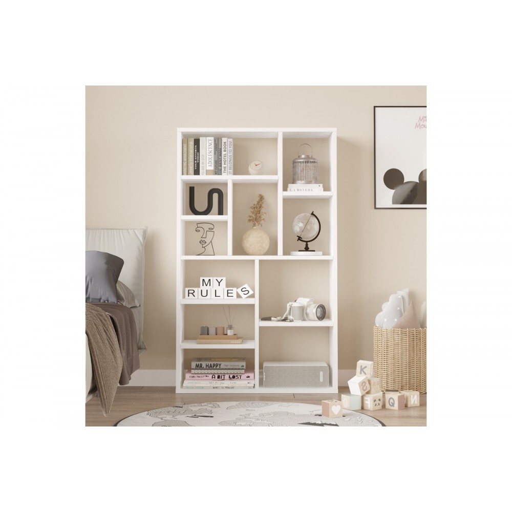 Βιβλιοθήκη "BOTECA" σε χρώμα λευκό 75x22x123.6