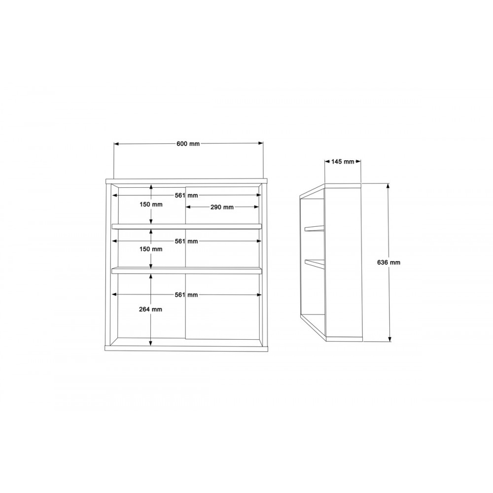 Ντουλάπι μπάνιου "BAGNO" σε χρώμα λευκό 60x14.5x63.6