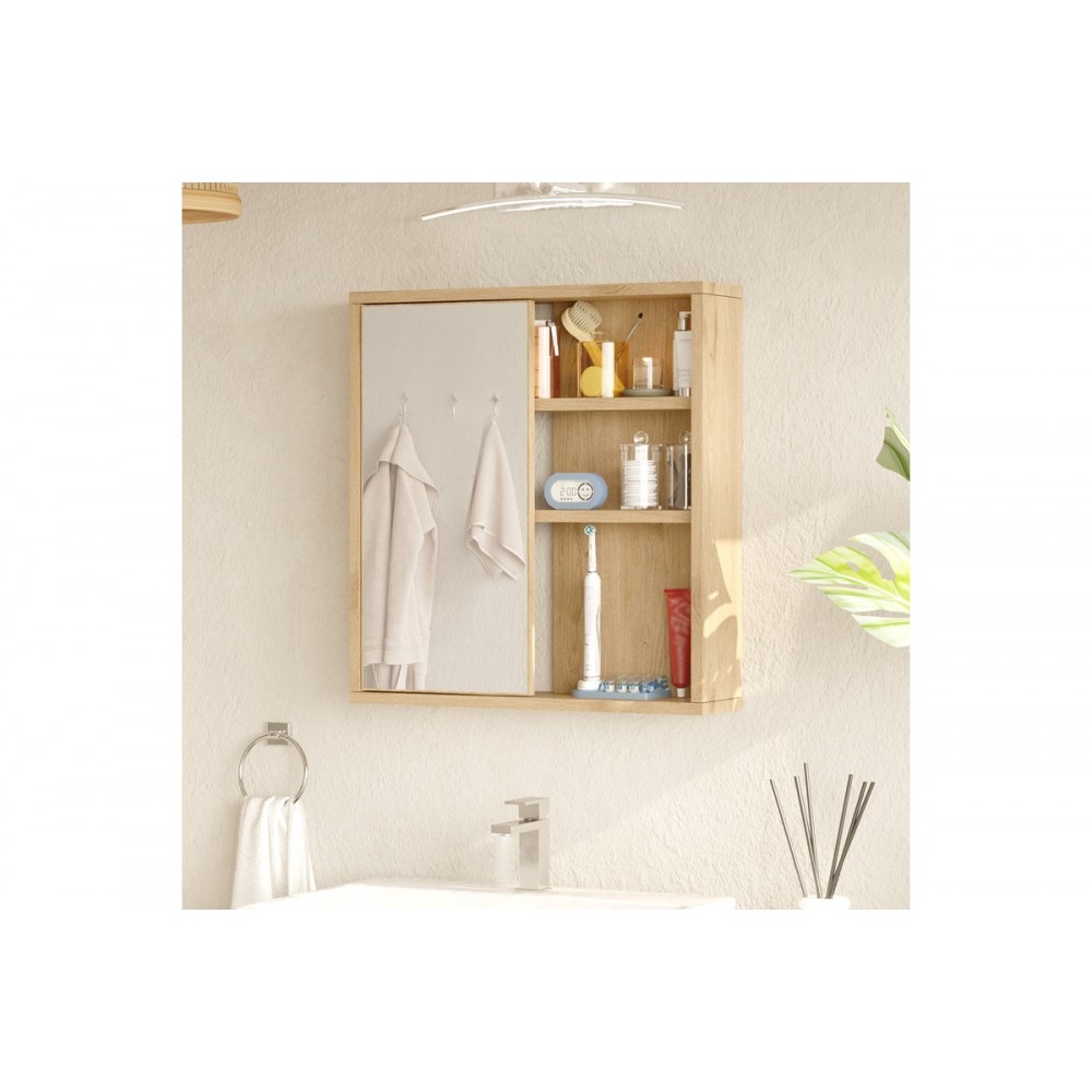 Ντουλάπι μπάνιου "BAGNO" σε χρώμα φυσικό 60x14.5x63.6