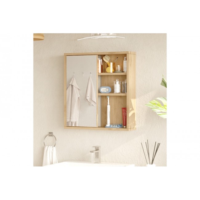 Ντουλάπι μπάνιου "BAGNO" σε χρώμα φυσικό 60x14.5x63.6