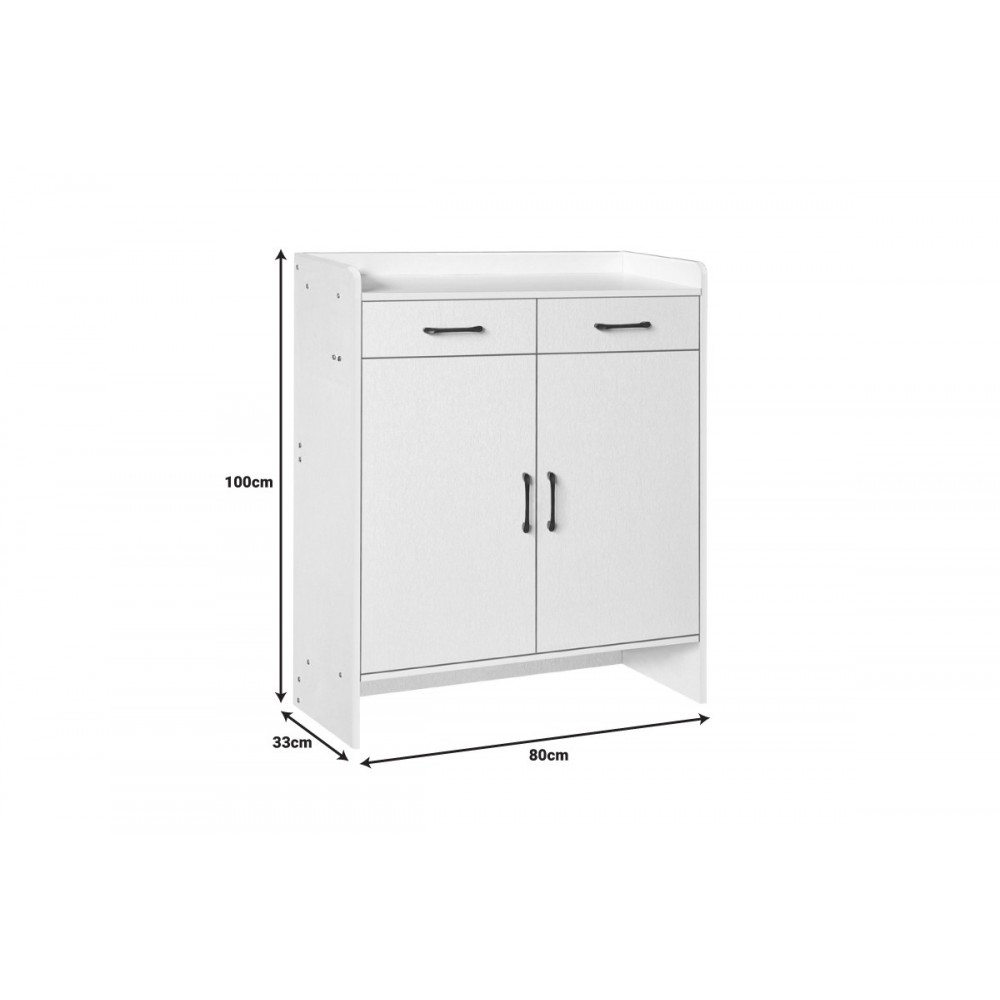 Παπουτσοθήκη "GAZEN" σε χρώμα λευκό 80x33x100