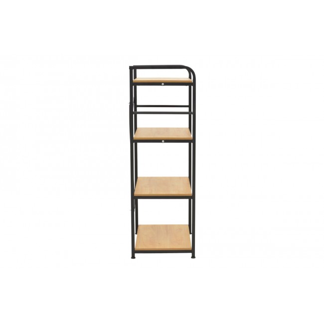 Ραφιέρα επιδαπέδια "DEPO" από μέταλλο/mdf σε χρώμα μαύρο/oak 60x40x120