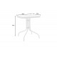 Τραπεζαρία 3τμχ "WATSON-SUSSIE" από μέταλλο/γυαλί σε χρώμα λευκό 70x70x70
