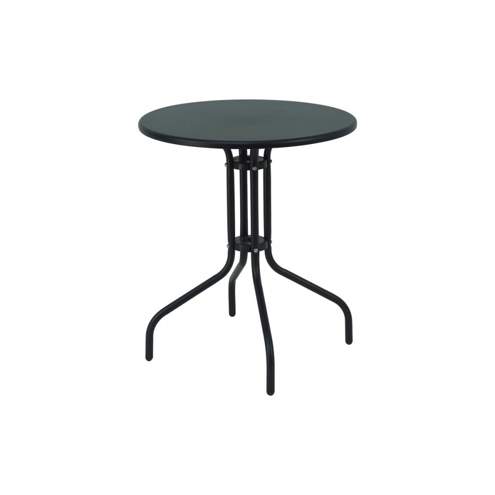 Τραπεζαρία 3τμχ "VERGO-TADE" από μέταλλο σε χρώμα μαύρο Φ60x70