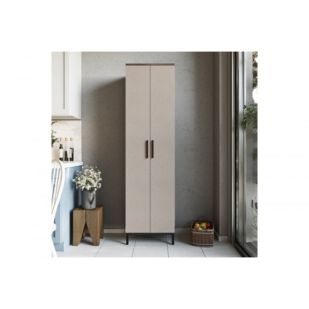 Ντουλάπι-στήλη "CAMBI" σε χρώμα καφέ/ανθρακί 50x35.5x183.6