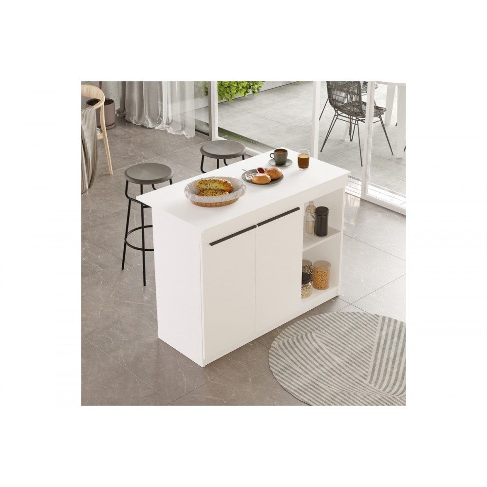 Τραπέζι-πάγκος "KOGILE" σε χρώμα λευκό 120x60x88.2