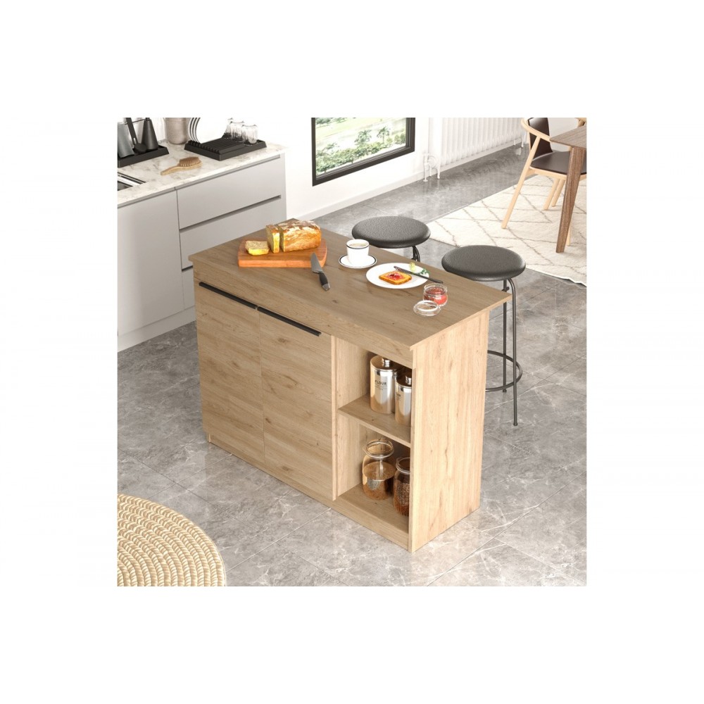 Τραπέζι-πάγκος "KOGILE" σε χρώμα φυσικό 120x60x88.2