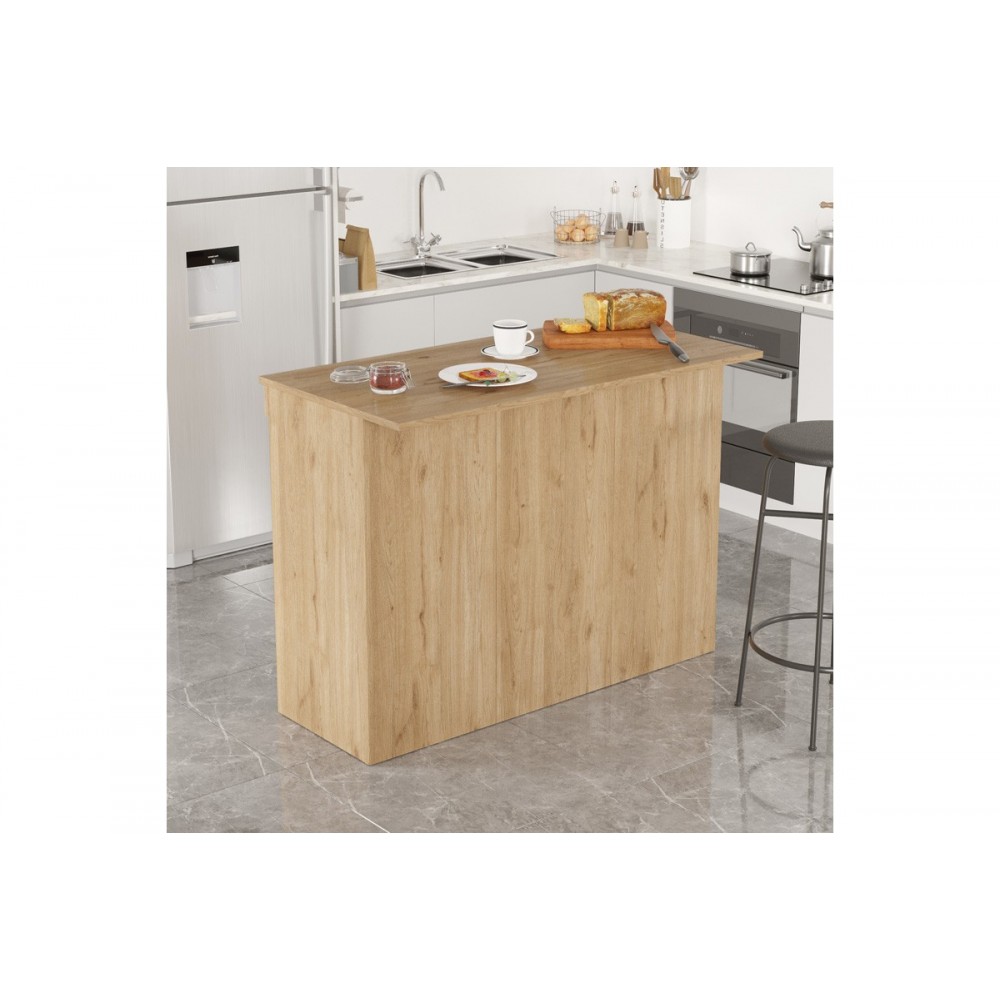 Τραπέζι-πάγκος "KOGILE" σε χρώμα φυσικό 120x60x88.2