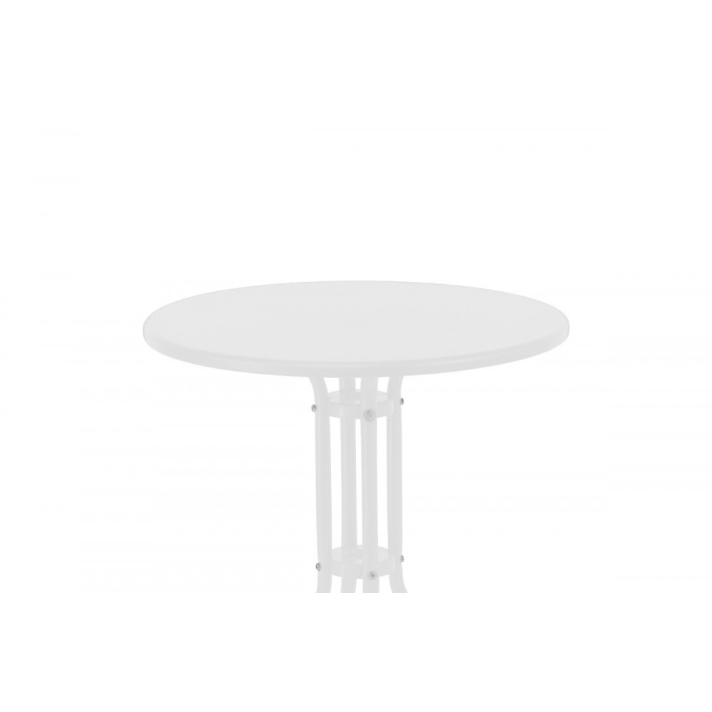 Τραπεζαρία "VERGO-CALAN" από μέταλλο/textilene σε χρώμα λευκό/καφέ Φ60x70