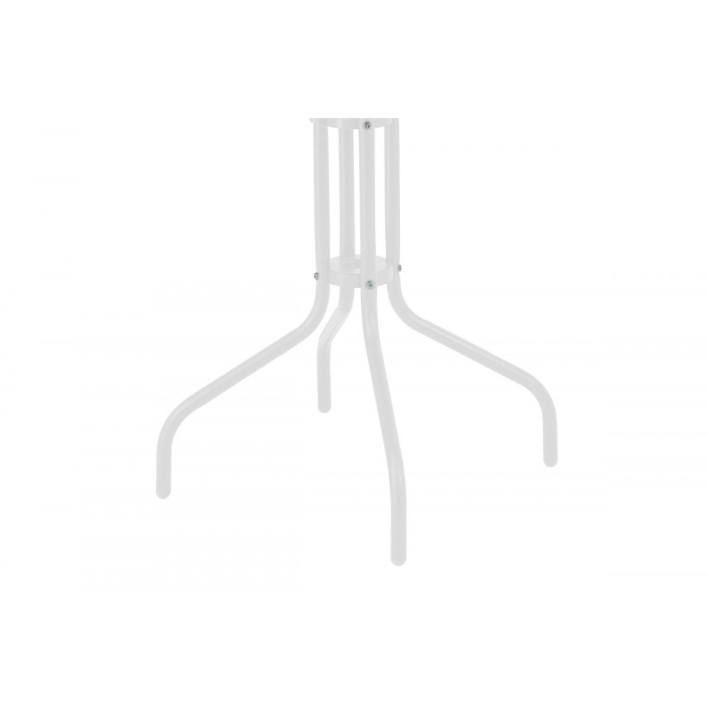 Τραπεζαρία "VERGO-CALAN" από μέταλλο/textilene σε χρώμα λευκό/καφέ Φ60x70