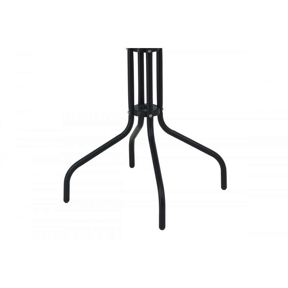 Τραπεζαρία "VERGO-CALAN" από μέταλλο/textilene σε χρώμα μαύρο Φ60x70