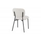 Καρέκλα "CATHAIR" από μπουκλέ ύφασμα/μέταλλο σε χρώμα μπεζ/μαύρο 68x66x82.5
