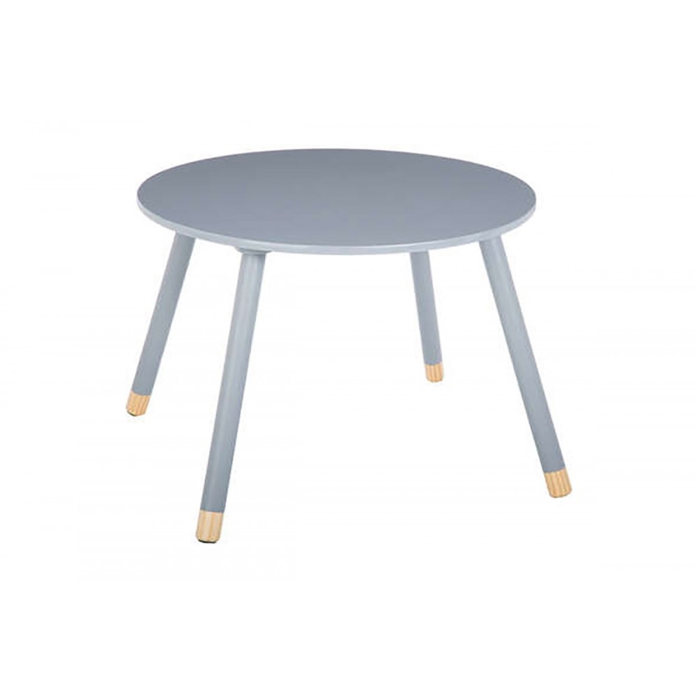 Παιδικό τραπεζάκι "PLAYFUL" από ξύλο/mdf σε χρώμα γκρι/φυσικό Φ60x43.5