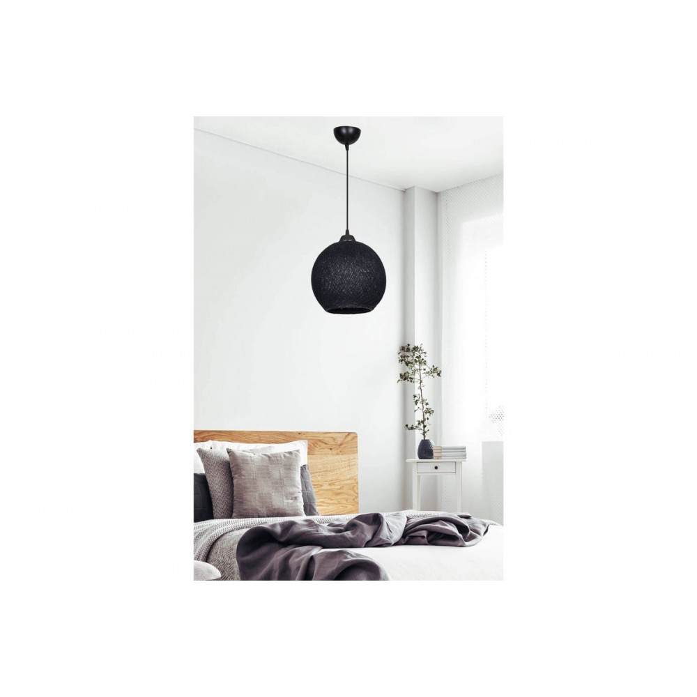 Φωτιστικό μονόφωτο "LESHIA" σε χρώμα μαύρο Φ26x72