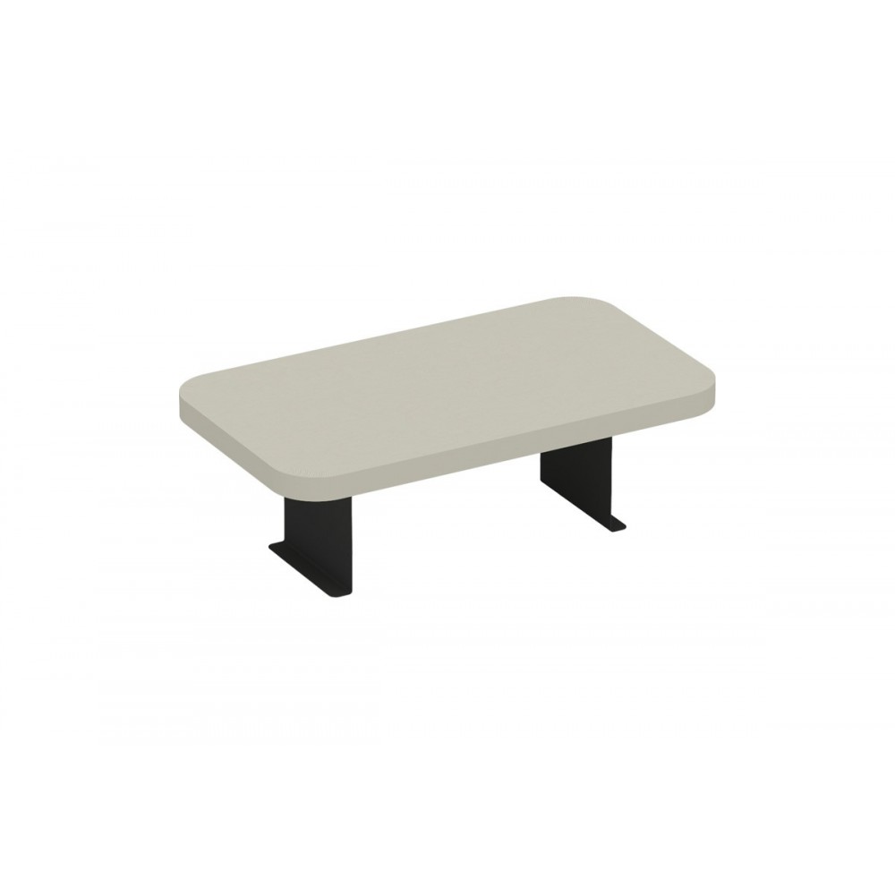 Βοηθητικό τραπεζάκι "LINEA I" από μέταλλο σε χρώμα κρεμ/μαύρο 20x35x10