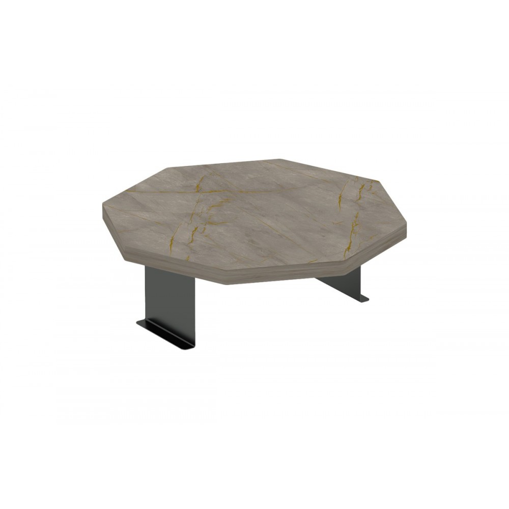 Βοηθητικό τραπεζάκι "LINEA II" από μέταλλο σε χρώμα ανθρακί/μαύρο Φ34x10