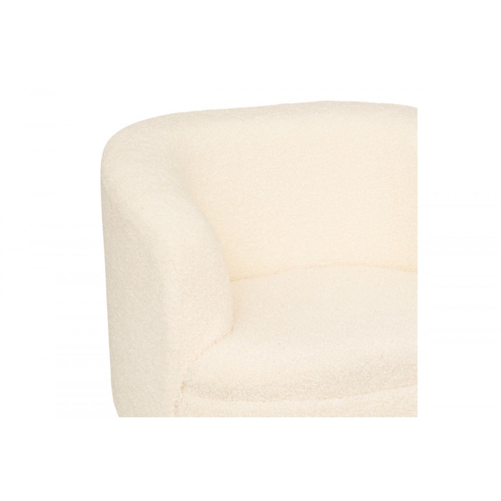 Πολυθρόνα παιδική "KIDOPO" από μπουκλέ ύφασμα σε χρώμα κρεμ 41.5x36x45