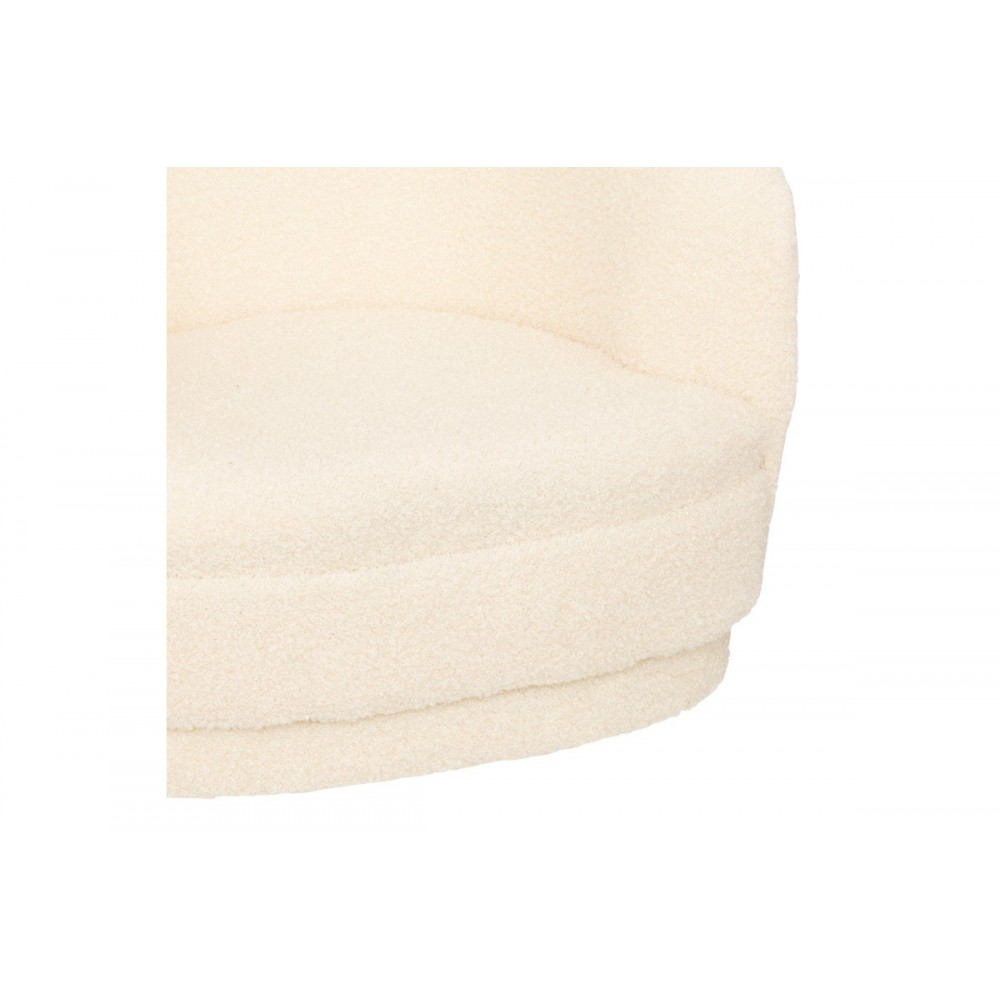 Πολυθρόνα παιδική "KIDOPO" από μπουκλέ ύφασμα σε χρώμα κρεμ 41.5x36x45