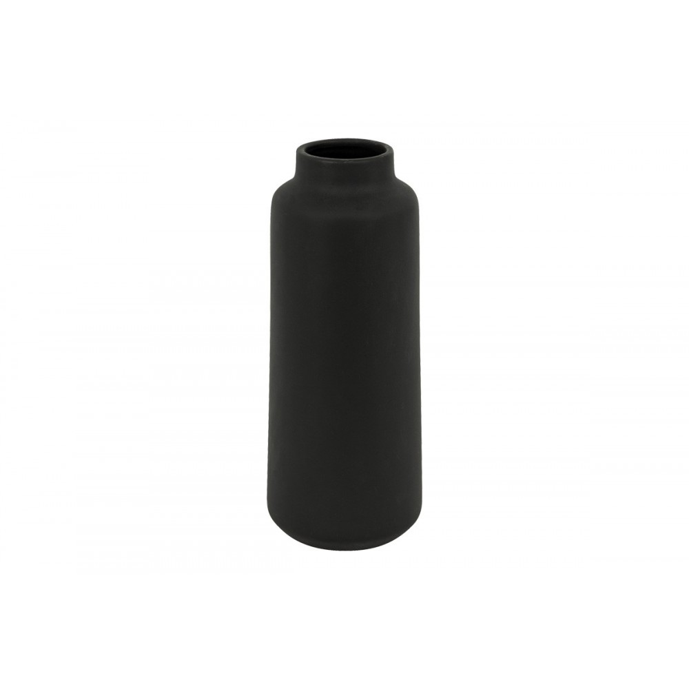 Βάζο "BENDER" κεραμικό σε χρώμα μαύρο Φ12x30