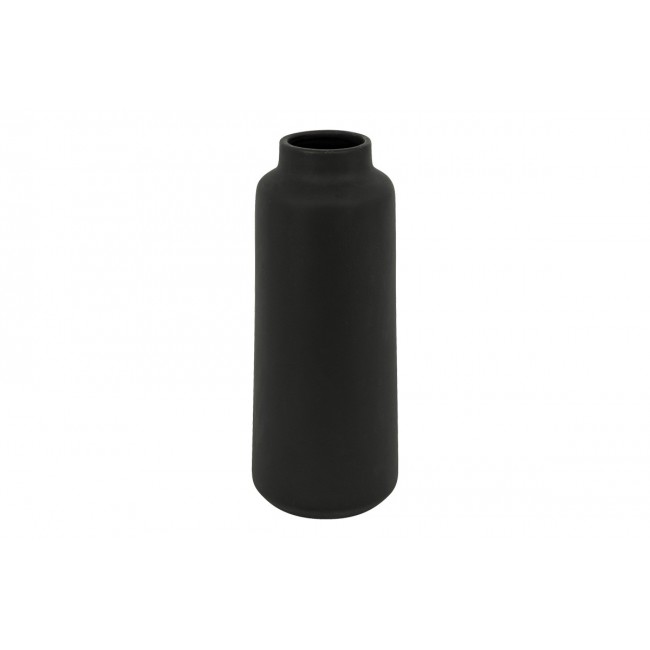 Βάζο "BENDER" κεραμικό σε χρώμα μαύρο Φ12x30