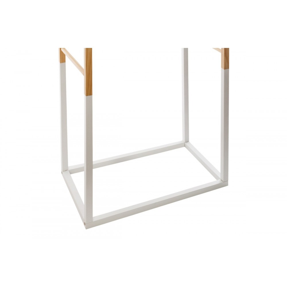 Παιδική κρεμάστρα "HOLEN" από ξύλο σε χρώμα φυσικό/λευκό 60x37x100