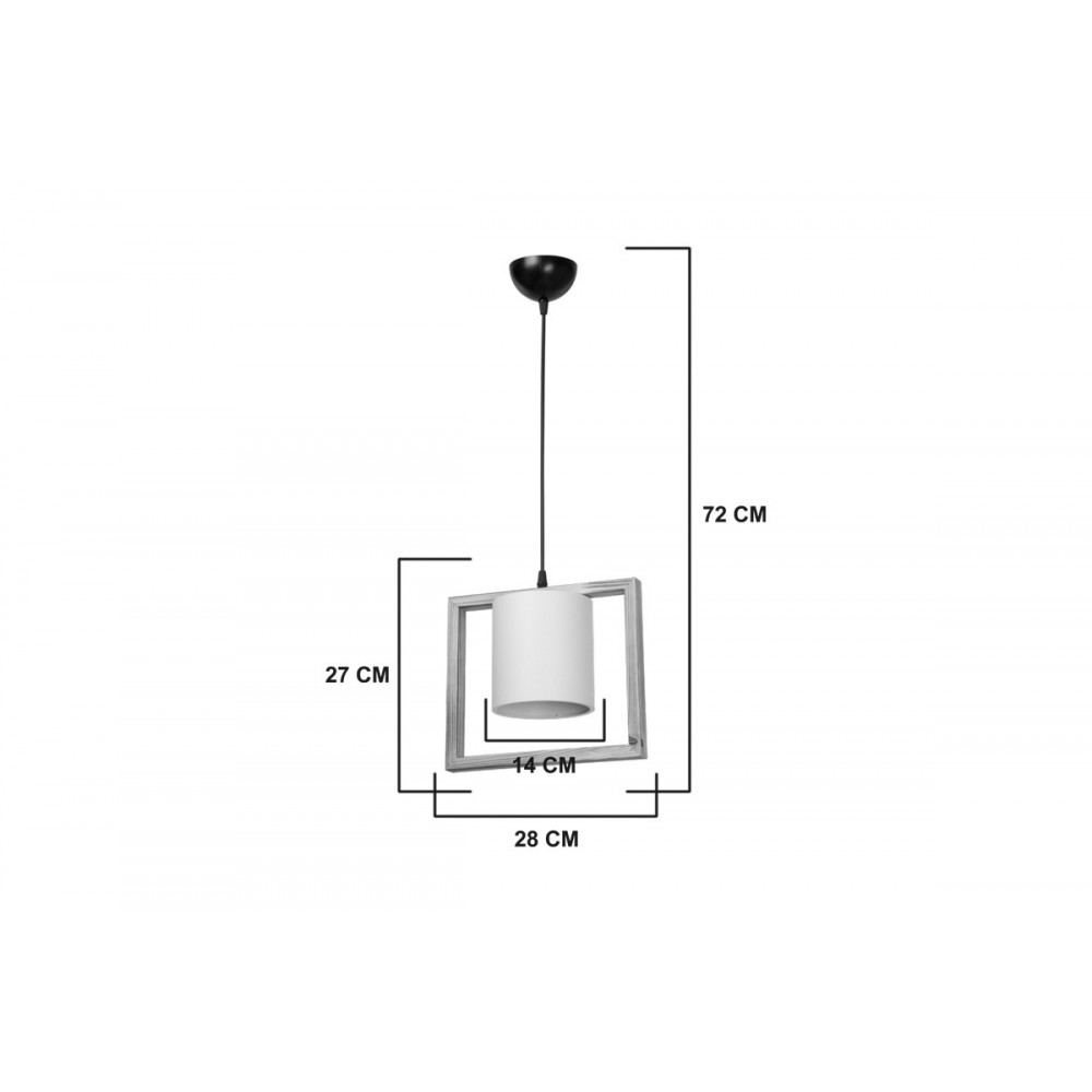 Φωτιστικό μονόφωτο "SEREDA" από ξύλο/ύφασμα σε χρώμα καφέ/κρεμ 28x14x27