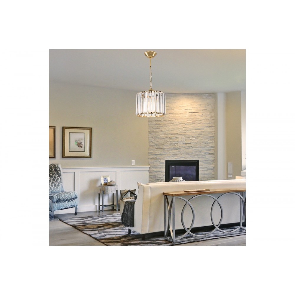 Φωτιστικό μονόφωτο "LAVINA" από μέταλλο/γυαλί σε χρώμα χρυσό Φ20x20