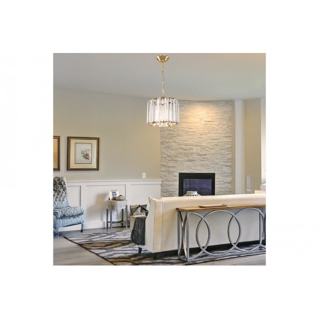 Φωτιστικό μονόφωτο "LAVINA" από μέταλλο/γυαλί σε χρώμα χρυσό Φ20x20