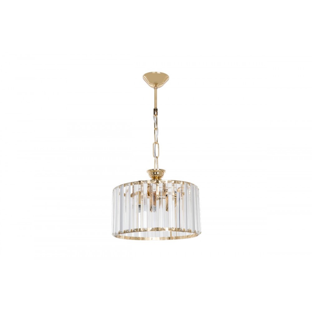 Φωτιστικό μονόφωτο "LAVINA I" από μέταλλο/γυαλί σε χρώμα χρυσό Φ27x21