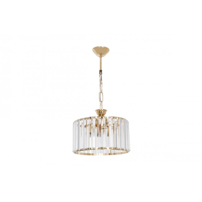 Φωτιστικό μονόφωτο "LAVINA I" από μέταλλο/γυαλί σε χρώμα χρυσό Φ27x21