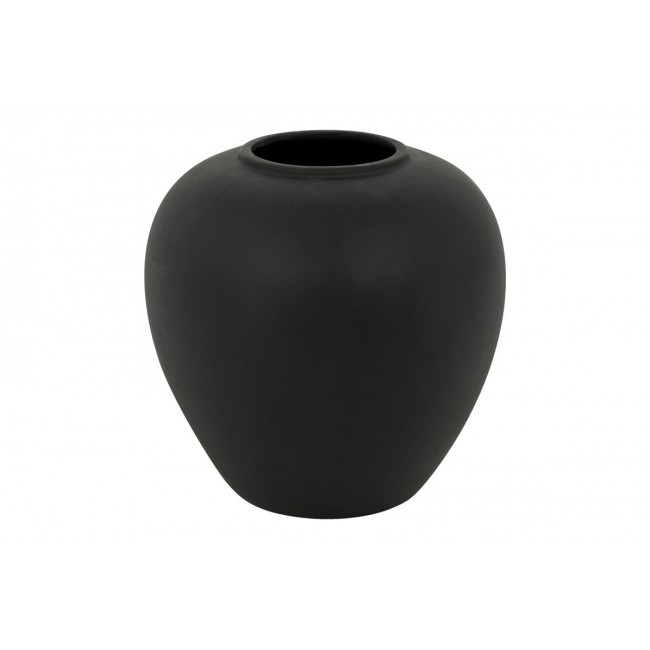 Βάζο "DERBE" κεραμικό σε χρώμα μαύρο Φ22x24