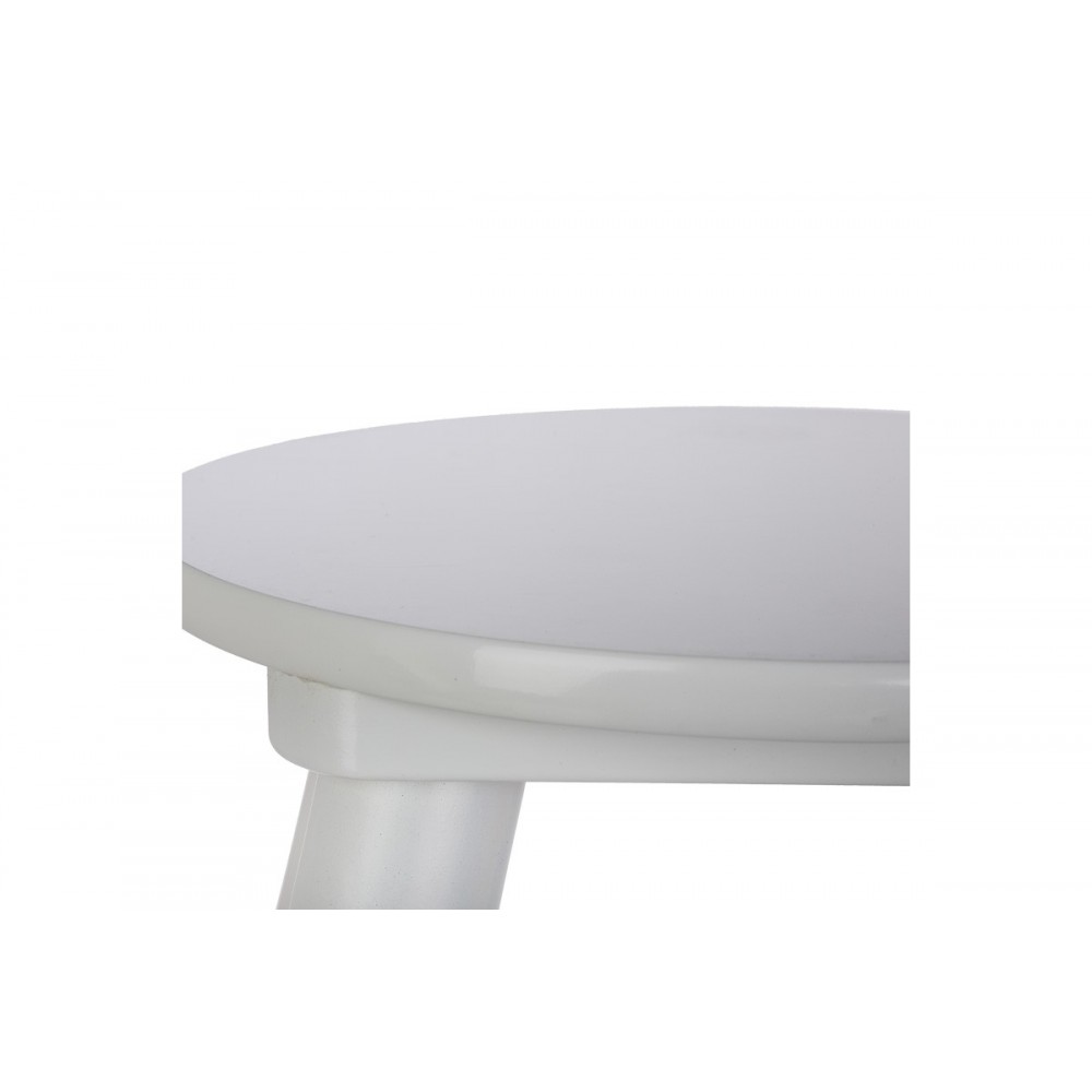 Παιδικό σκαμπό "KEVOU" από mdf/ξύλο σε χρώμα λευκό/φυσικό Φ24x25.7