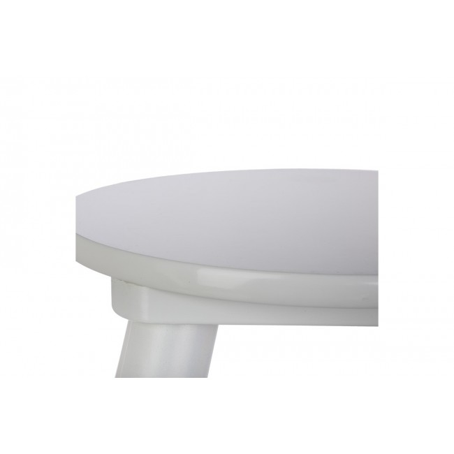 Παιδικό σκαμπό "KEVOU" από mdf/ξύλο σε χρώμα λευκό/φυσικό Φ24x25.7