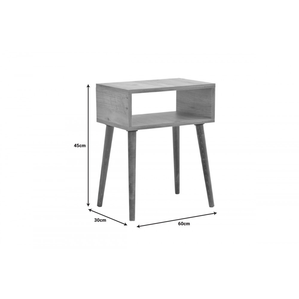 Κομοδίνο "HANK" σε χρώμα φυσικό 45x30x60