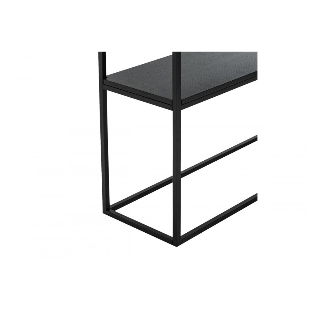 Κονσόλα "CASTEL I" από μέταλλο σε χρώμα λευκό μαρμάρου/μαύρο 120x35x80