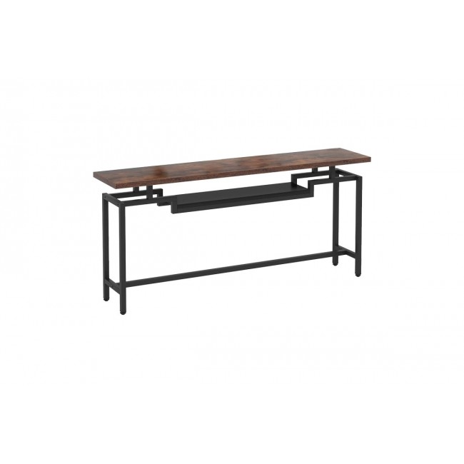 Κονσόλα "ONOLE" από μέταλλο σε χρώμα καρυδί/μαύρο 180x35x82