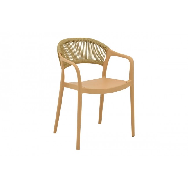 Πολυθρόνα "ANKARA" από pp/rattan σε χρώμα καπουτσίνο/μπεζ 57x48x80