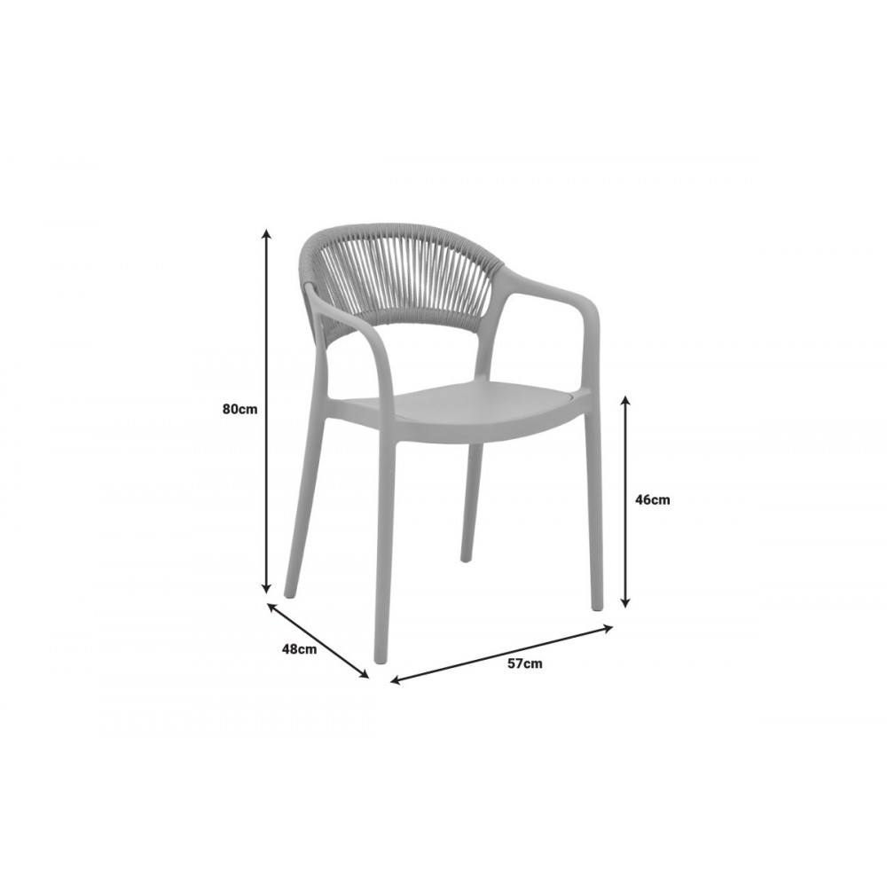 Πολυθρόνα "ANKARA" από pp/rattan σε χρώμα καπουτσίνο/μπεζ 57x48x80